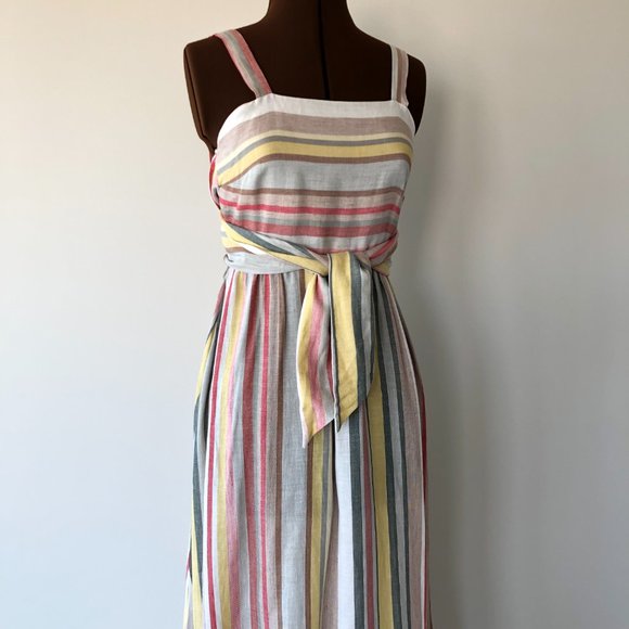 NWT Striped Linen Blend Sundress - Picture 5 of 8